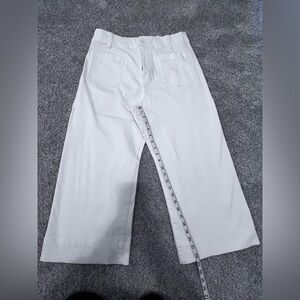 LC Lauren Conrad Super High Rise Wide Leg Trousers, 14, Cream Color